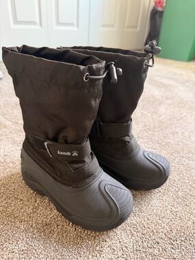 Kamik Black Kids Snow Boots